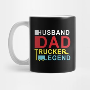 Husband dad trucker legend Mug